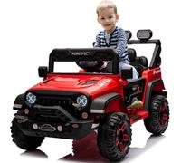 Voiture Électrique Enfant 12V - Quad Électrique Enfant avec Télécommande 2.4G, Lumières LED, sans Fil, Ceinture De Sécurité, Double Moteur, pour 3-8 Ans, Rouge