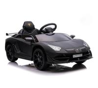 Voiture électrique Enfant 12V Style Lamborghini sous Licence - Télécommande parentale - Portes à Ouverture hydraulique, Suspension - Jusqu’à 5 km/h - 3-8 Ans - Noir