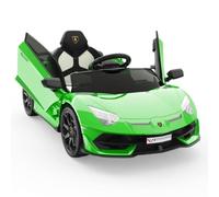 Voiture électrique Enfant 12V Style Lamborghini sous Licence - Télécommande parentale - Portes à Ouverture hydraulique, Suspension - Jusqu’à 5 km/h - 3-8 Ans - Noir