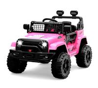 Voiture Électrique Enfant 12V, Télécommande Parentale 2.4G, Suspensions Amortissantes, Phares LED, Bluetooth, Véhicule Tout-Terrain pour Garçons Et Filles 3-8 Ans