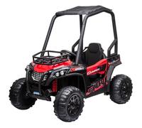 Voiture électrique enfant 3 à 8 ans - buggy quad électrique 120 W - V. max. 6 Km/h - télécommande - effets lumineux sonores - rouge
