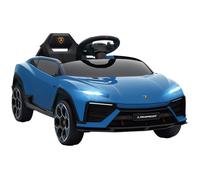 AIYAPLAY Voiture électrique Enfant Lamborghini, 12V avec télécommande 2,4G et 2 Moteurs, Vitesse Max. 4 km/h, véhicule électrique avec phares LED, MP3 et klaxon, Bleu