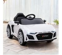 Voiture électrique enfant Audi R8 Spyder en polypropylène blanc 107 cm double commande - White PP 107 x 58 x 44 cm Ref THX0J4