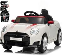 Voiture Électrique Enfant avec Télécommandé Vitesses 3 Km/h,12V Véhicule Électrique sous Licence Mini Cooper,Klaxon, LED Et Musique Garcon Fille 3-6 Ans