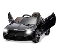 Voiture Electrique Enfant Bentley 12V Véhicule Électrique Enfant Télécommande Tout-Terrain avec Bluetooth,Musique,Phares LED,Klaxon Garcon Fille 3-8 Ans Noir