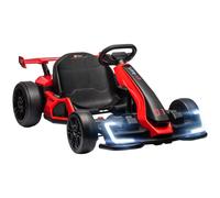 Voiture Électrique Enfant Formule 1 Led - 2 Moteurs 24 V - 12 Km/H Max. - Mode Drift - Noir Rouge