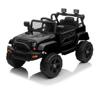 Voiture électrique enfant - LALAHO - 12V 3 vitesses - Noir - Siège large et ceinture réglable - Télécommande 2.4GHz
