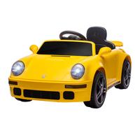 AIYAPLAY Voiture électrique Enfants sous Licence RUF CTR 2017, véhicule électrique 12V, télécommande 2,4G, phares, Musique, klaxon, démarrage Lent, pour 3 à 6 Ans, Jaune