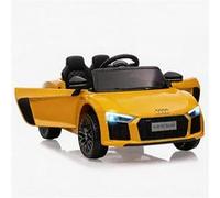 Voiture électrique enfant - Modèle Audi sport décapotable - Télécommande, ceinture sécurité, LED, musique, suspension - Jaune