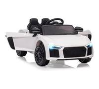 Voiture électrique enfant - Modèle Audi sport décapotable - Télécommande, ceinture sécurité, LED, musique, suspension - Blanc Blanc