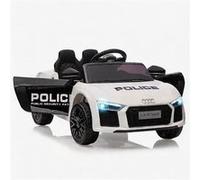 Voiture électrique enfant - Modèle Audi sport décapotable - Télécommande, ceinture sécurité, LED, musique, suspension - Blanc et Noir