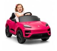 Voiture électrique Enfant Porsche Macan 12v - Rose avec télécommande pour Parent