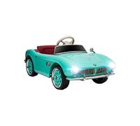 HOMCOM Voiture électrique pour Enfant, Licence BMW 507, Style rétro Vintage, 12V, Vitesse Max. 5 km/h, télécommande, Effets sonores et Lumineux, Vert