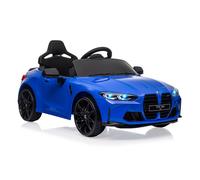 Voiture Électrique Enfant sous licence BMW M4, 12V, télécommande parentale, vitesse 3 km/h, musique, LED, klaxon, Dès 3 ans, Bleu