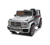 Voiture Électrique Enfant sous Licence Mercedes G63 AMG, Véhicule Électrique 12V, Télécommande de Voiture Électrique / 2+1 Vitesses/Klaxon/LED/Musique/USB, pour Garçons, Filles (Grise)
