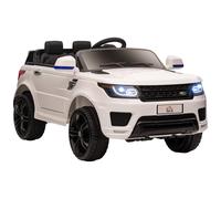 Voiture électrique enfant suv 4x4 - 12v, 5km/h max. - télécommande - nombreux effets blanc TU