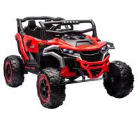 Voiture Électrique Enfant SUV 4x4 EVA LED Bluetooth Rouge
