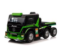Voiture Électrique Enfant SUV Avec Remorque Vert EVA Cuir USB MP4 Télécommande