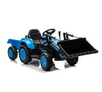 Voiture électrique enfant Tracteur RC à pelle, Télécommande, LED, Bleu