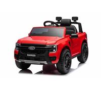 Voiture électrique Enfants 12V F.O.R.D. Ranger, Rouge, Siège en Cuir, Télécommande 2,4 GHz, Entrée Bluetooth/USB, Moteurs 2 X 30W, Licence Originale