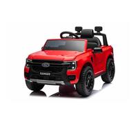 Voiture électrique Enfants 12V F.O.R.D. Ranger, Rouge, Siège en Cuir, Télécommande 2,4 GHz, Entrée Bluetooth/USB, Moteurs 2 X 30W, Licence Originale