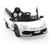 Voiture Électrique Enfants 12V, Quad Électrique Enfant, Double Moteur 25W, Sécurité Renforcée, Radiocommande, Portes Hydrauliques, 3-8 Ans, Blanc
