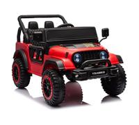 Voiture Électrique Enfants 24V 2x105W Eva Pneu Cuir Siège LED USB Bluetooth Rot