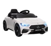 AIYAPLAY Voiture électrique enfant Mercedes AMG CLE 53 12V - 2 moteurs, télécommande parentale 2,4G, véhicule électrique avec portes ouvrantes, phares LED, lecteur MP3, cadeau garçons et filles, blanc
