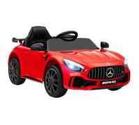 AIYAPLAY Voiture électrique Enfants sous Licence Mercedes-Benz AMG GTR, 12V, télécommande 2,4G, Max. 5 km/h, véhicule électrique Enfant, phares, klaxon et MP3, Rouge