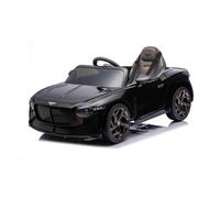 Voiture électrique enfants Bentley Bacalar 12V, noir, télécommande 2,4 GHz, LED/USB/AUX, batterie lithium, 2x25W moteurs