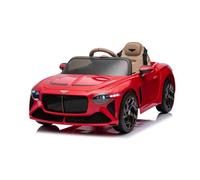 Voiture électrique enfants Bentley Bacalar 12V, rouge, télécommande 2,4 GHz, LED/USB/AUX, batterie lithium, 2x25W moteurs