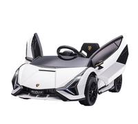 HomCom Voiture électrique enfant Supercar 12 V Vitesse max 5 km/h Effets sonores et lumineux Blanc