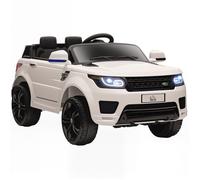 Voiture électrique enfants HOMCOM véhicule électrique 12 V, double moteurs, 3 à 5 km/h, blanc