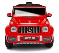 Voiture Electrique Enfants Mercedes G63 AMG 12V de Babycar - Voiture Electrique Enfant avec MP3 Licence Officielle Batterie et télécommande - Voiture électrique Enfant avec Ports ouvrables (Rouge)