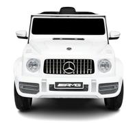 Voiture Electrique Enfants Mercedes G63 AMG 12V de Babycar - Voiture Electrique Enfant avec MP3 Licence Officielle Batterie et télécommande - Voiture électrique Enfant avec Ports ouvrables (Blanc)