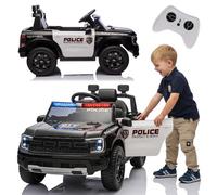 Voiture électrique Ford pour Enfants de 3 à 6 Ans, Puissance Moteur 30W, télécommande, Suspension, phares, Lecteur MP3 (Police)