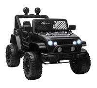 Voiture 4x4 électrique enfant 2 moteurs 35 w 5 km/h max. Télécommande effets lumineux sonores noir TU