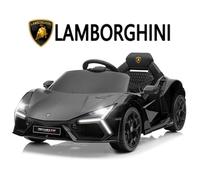 Voiture électrique Lamborghini Revuelto - LALAHO - 3 vitesses, avec télécommande 2.4 G, pour enfants de 3 à 6 Ans, noir