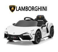 Voiture électrique Lamborghini Revuelto - LALAHO - 3 vitesses avec télécommande 2.4 G pour enfants de 3 à 6 Ans blanc