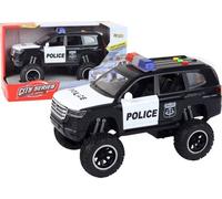 Voiture electrique Leantoys - 16936 - Véhicule tout-terrain Raptor Police Noir Ouverture de porte Lumière sonore