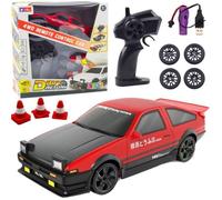 Voiture electrique Leantoys Voiture de sport télécommandée 4x4 pour drift, roues interchangeables, rouge