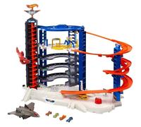 Voiture Electrique - MATTEL - Hot Wheels Super City Mega Parking Garage - Noir - 140 véhicules - Mixte