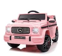 Voiture électrique Mercedes-Benz G63 pour Enfants 12 V, Voiture électrique 2 Portes avec télécommande 2,4 GHz, MP3, Musique, éclairage LED, véhicule Cadeau pour garçons et Filles, Rose