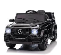 Voiture électrique Mercedes-Benz G63 pour Enfants 12 V, Voiture électrique 2 Portes avec télécommande 2,4 GHz, MP3, Musique, éclairage LED, véhicule Cadeau pour garçons et Filles, Noir
