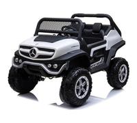 Runruntoys Mercedes Benz Unimog 12v Mountable Vehicle Blanc