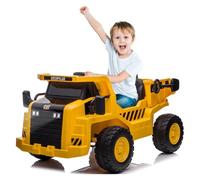 Voiture électrique pour enfant Benne CAT Jaune