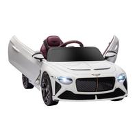 Voiture électrique pour enfant - HOMCOM - Bentley Bacalar - 2 moteurs 12V 25W - télécommande 2,4G - MP3 - klaxon - 2 phares - blanc