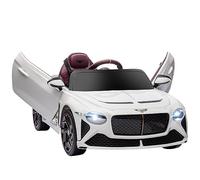 Voiture électrique pour Enfant - HOMCOM - Bentley Bacalar - 2 Moteurs 12V 25W - télécommande 2,4G - MP3 - klaxon - 2 phares - Blanc