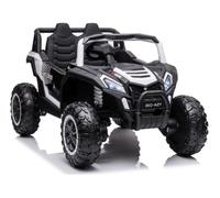 Voiture électrique pour Enfant SUV 4x4 Blanc EVA Cuir Bluetooth USB Télécommande