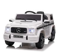 Voiture électrique pour Enfants 12 V, Voiture électrique 2 Portes avec télécommande 2,4 GHz, MP3, Musique, éclairage LED, véhicule Cadeau pour garçons et Filles, Blanc